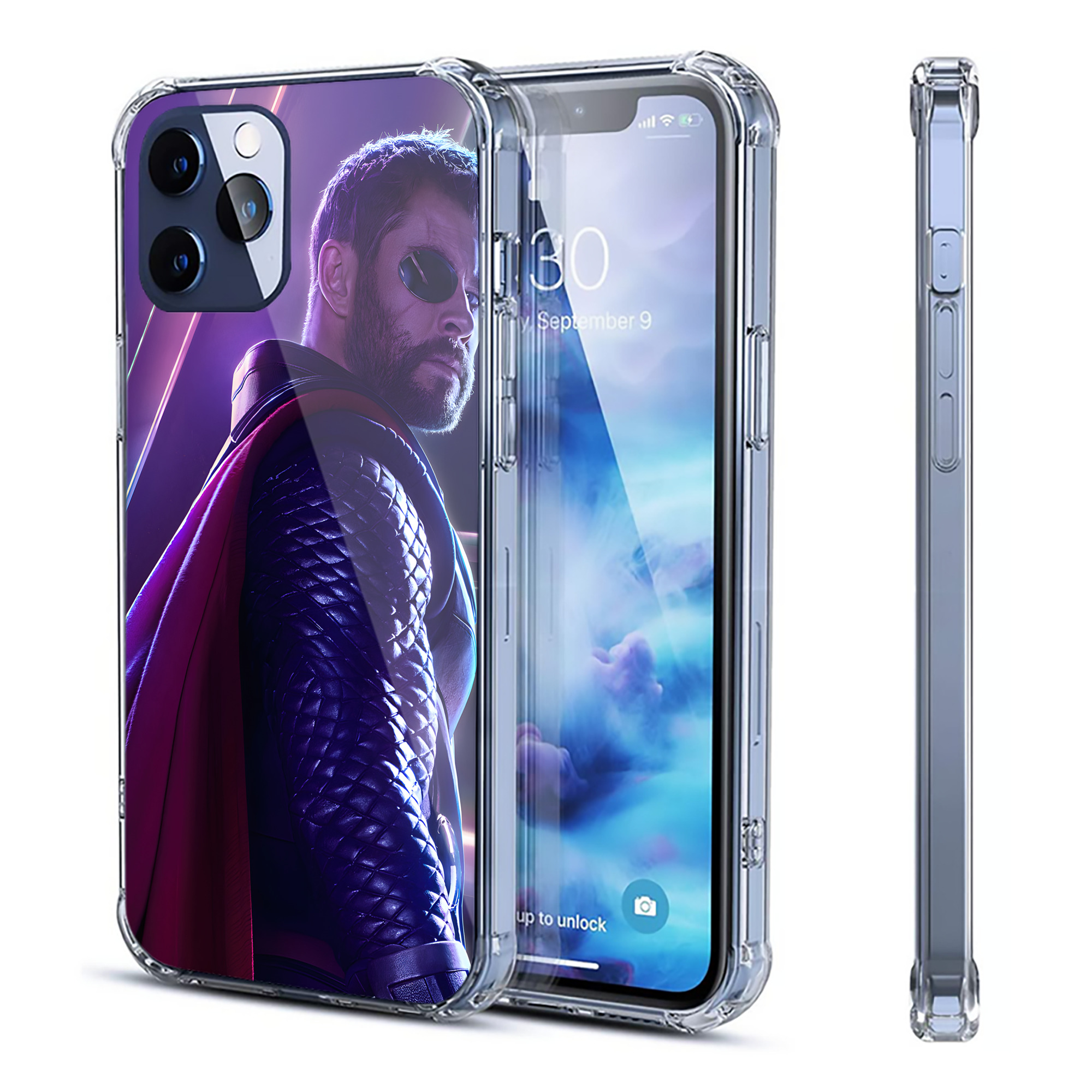 （画像用） アベンジャーズ The Avengers 【iPhone 12シリーズ対応】透明スマホケース（クリアソフトケース）